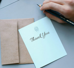 good to send thank you cards in mail after fundraising events