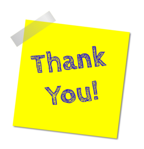 event post it notes are a great place for where to thank donors